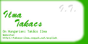 ilma takacs business card